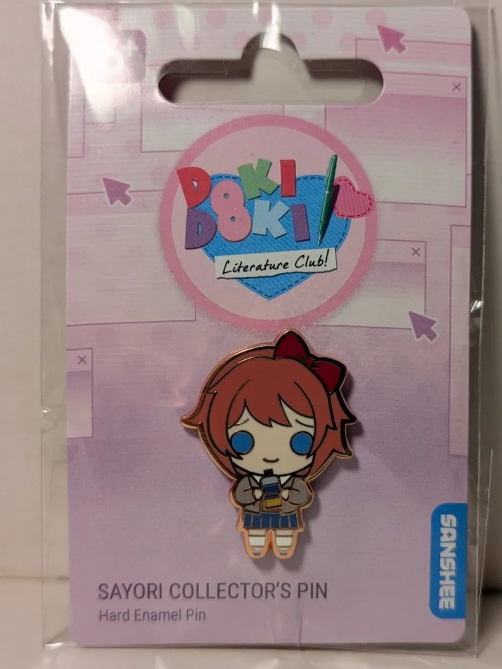 Doki Doki Literature Club Sayori Chibi Enamel Pin Official Collectible Badge